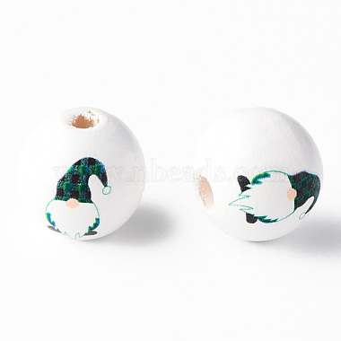Perles rondes en bois naturel peint(WOOD-N006-180A)-3