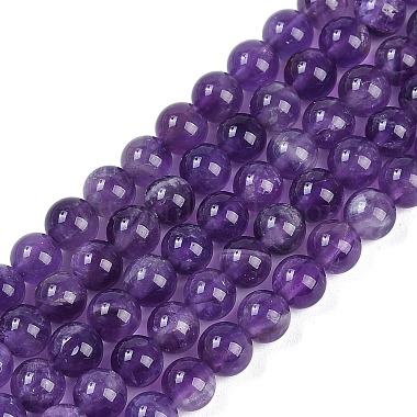 Natural Amethyst Beads Strands(G-S333-6mm-020)-4