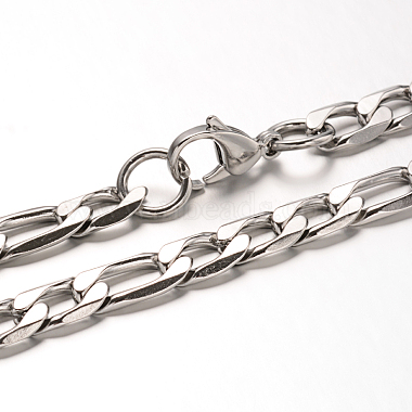 304 Stainless Steel Figaro Chain Necklaces(NJEW-H421-3)-2