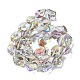 Half Rainbow Plated Electroplate Transparent Glass Beads Strands(EGLA-E060-01A-HR02)-2