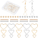 creatcabin 80piezas 8 anillos de unión de corazón de latón estilo y conectores de eslabones de barra(DIY-CN0002-09)-1