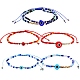 3 ensembles 3 couleurs ensembles de bracelets de perles tressés avec cordon en nylon réglable(BJEW-SZ0001-49)-1