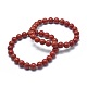 Natural Red Jasper Bead Stretch Bracelets(BJEW-K212-B-012)-1