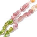 Natural Aquamarine & Rose Quartz & Peridot & Amethyst & Citrine Beads Strands, Nuggets, Tumbled Stone, 5~14x4~10x4~8mm, Hole: 0.8~1mm, about 45~59pcs/strand, 15.75~16.34 inch(40~41.5cm)(G-L610-B05-01)