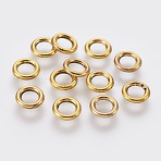 Tibetan Style Alloy Beads, Cadmium Free & Nickel Free & Lead Free, Rondelle, Antique Golden, 8x1.5mm, Hole: 5mm(GLFH255Y-NF)