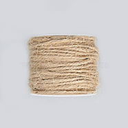 Jute Cord, Jute String, Jute Twine, for Jewelry Making, Tan, 2mm, about 54.68 yards(50m)/roll(OCOR-WH0002-A-08)