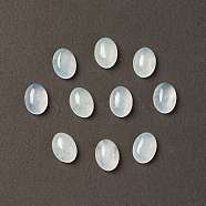 Natural Malaysia Jade Cabochons, Flat Back Oval, 8x6x3~4.5mm(G-G994-A02-03)