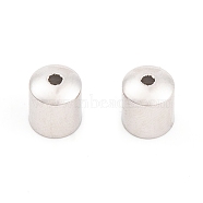 Brass Cord Ends, End Caps, Column, Platinum, 8x7x7mm, Hole: 1mm, Inner Diameter: 6.5mm(KK-O146-05B-P)