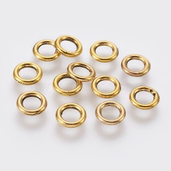 Tibetan Style Alloy Beads, Cadmium Free & Nickel Free & Lead Free, Rondelle, Antique Golden, 8x1.5mm, Hole: 5mm(GLFH255Y-NF)