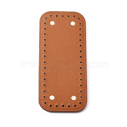 PU Leather Knitting Crochet Bags Nail Bottom Shaper Pad, with Alloy Nail, for Bag Bottom Accessories, Rectangle Pattern, 18x8.2x0.8cm, Hole: 4mm(FIND-WH0114-84B-01)