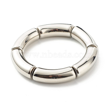 Chunky Curved Tube Beads Stretch Bracelets Set for Girl Women(BJEW-JB06947)-5