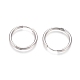 202 Stainless Steel Huggie Hoop Earrings(EJEW-F111A-20mm-P)-2