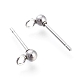 304 Stainless Steel Ear Stud Components(STAS-F227-18E-P)-2