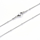 304 Stainless Steel Round Snake Chain Necklace(NJEW-S420-009C-P)-1