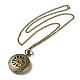 Alloy Glass Pendant Pocket Necklace(WACH-S002-20AB)-2