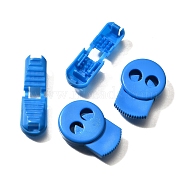 Resin Buttons and Tailfile Clip Set, Clothing Accessories, Flat Round, Dodger Blue, 38.5x12x7mm(FIND-XCP0003-21)