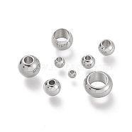 304 Stainless Steel Beads Sets, Round Beads, Stainless Steel Color, 3~8x2~6.5mm, Hole: 1.2~3mm, 120pcs/box(STAS-I152-11P)