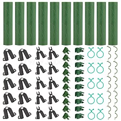 Nbeads PP Plant Fixator & Buckles Clips & Plant Twist Clip Ties & Coated Plant Stick & A-Type Connecting Joint & Connector, for Gardening, Mixed Color, 150pcs/set(DIY-NB0004-93)