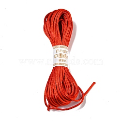 Polyester Embroidery Floss, Cross Stitch Threads, Red, 3mm, 20m/bundle(OCOR-C005-C09)