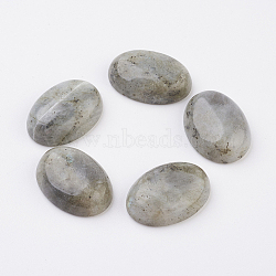 Natural Labradorite Flat Back Cabochons, Oval, 25x18x7~7.5mm(X-G-G741-18x25mm-18)