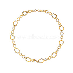 Stylish Unisex Stainless Steel Irregular Buckle Bracelet/Necklace, Golden(VP8576-3)