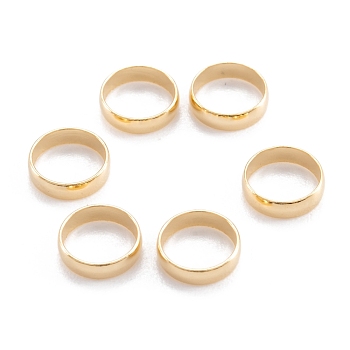 304 Stainless Steel Linking Rings, Ring Shape, Real 18k Gold Plated, 6.5x2mm
