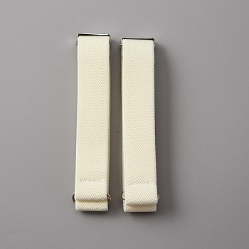 Unisex Polyester Elastic Adjustable Armbands, Anti-Slip Shirt Sleeve Holders, Beige, 3/4 inch(2cm), Inner Diameter: 2~4 inch(5~10cm), 2pcs/set