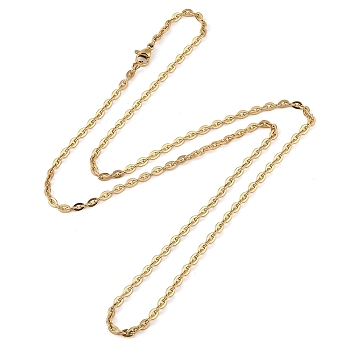 Ion Plating(IP) 304 Stainless Steel Necklace, Cable Chains, with Lobster Clasps, Golden, 23.6 inch(600mm), 3mm