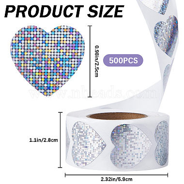 Round Dot Laser Style PVC Decorative Sticker Rolls(DIY-WH0453-44A)-2