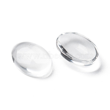 Transparent Oval Glass Cabochons(GGLA-R022-14x10)-3