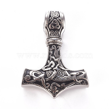Antique Silver Others 304 Stainless Steel Pendants