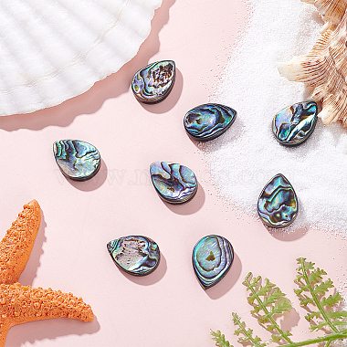 8Pcs Natural Abalone Shell/Paua Shell Beads(SHEL-HY0001-18)-4