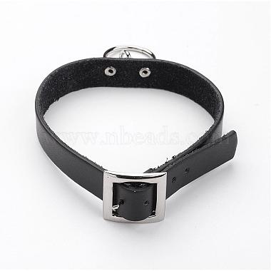 Punk Rock Style Cowhide Leather Choker Necklaces(NJEW-D287-06)-3