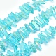 Electroplated Natural Quartz Crystal Beads Strands(G-P368-05C)-1