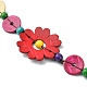 Dyed Natural Coconut Flower & Flat Round Beaded Necklaces(NJEW-B088-02)-3