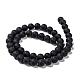 Chapelets de perles en agate noire naturelle(G-H056-8mm)-2