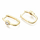 Brass Micro Pave Clear Cubic Zirconia Huggie Hoop Earring(EJEW-T046-16G-NF)-4