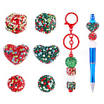6Pcs 6 Styles Polymer Clay Rhinestone Bead Sets, Mixed Shapes, Mixed Color, 14~24x14~19x13~15mm, Hole: 1.2~4mm, 1pc/style(CLAY-TA0001-61)