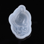 Chinese Zodiac Pendant Silicone Molds, Resin Casting Molds, For UV Resin, Epoxy Resin Jewelry Making, Monkey, 31x20x10.5mm, Inner Size: 28x18mm(DIY-I025-04I)