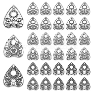 30Pcs 3 Styles Tibetan Style Alloy Pendants, Heart, Antique Silver, 26x22.5x1.5mm, Hole: 1.8mm, 10pcs/style(FIND-DC0005-37)