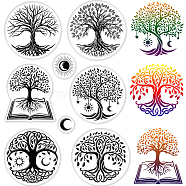 PVC Plastic Stamps, for DIY Scrapbooking, Photo Album Decorative, Cards Making, Stamp Sheets, Tree of Life Pattern, 16x11x0.3cm(DIY-WH0167-57-0269)