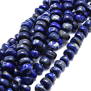 Natural Lapis Lazuli Beads Strands, Nuggets, 11~13x10~11x4.5~7.5mm, Hole: 1mm, about 49pcs/strand, 15.35 inch(39cm)(G-E569-N01)