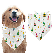 Cotton Dog's Kerchief, Triangle Pet's Bandana, Bottle, 380x780mm(AJEW-WH0503-011)