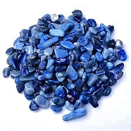 Dyed & Heated Natural Blue Aventurine Tumbled Chips, for Home Crafts Projects and Flower Pot Fish Tank Decoration, 3~5mm(PW-WGA7DCE-33)