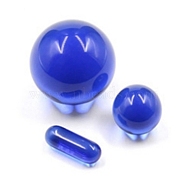 Glass Beads, No Hole, for Shisha, Mixed Shapes, Blue, 19mm(GLAA-WH0233-62B)