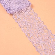 Elastic Lace Trim, Lace Ribbon For Sewing Decoration, Lilac, 80mm(OCOR-WH0024-A24)