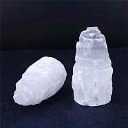 Natural Selenite Sculpture, Mountain Shape Energy Stone Display Decoration, 20~30x60mm(PW23051648927)