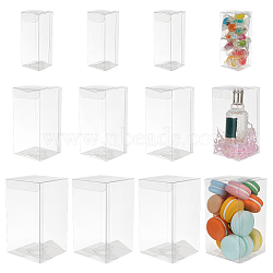 30Pcs 3 Styles Rectangle Transparent Plastic PVC Box Gift Packaging, Waterproof Folding Box, for Toys & Molds, Clear, Box: 40~80x40~80x100~140mm(CON-BC0007-29)