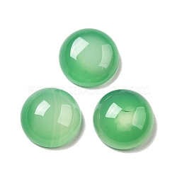 Natural Green Onyx Agate Cabochons, Dyed and Heated, Flat Round, 16x6~7.5mm(G-E492-B-15)