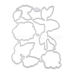 Carbon Steel Cutting Dies Stencils, for DIY Scrapbooking, Photo Album, Decorative Embossing Paper Card, Stainless Steel Color, Flower, 140x140mm(PW-WG49636-01)